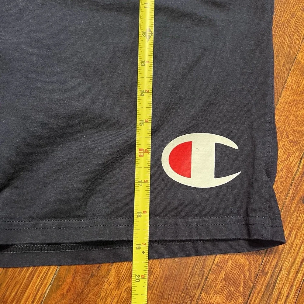 Champion Shorts Mens L Navy Blue Big C Logo Drawstring Athletic Cotton Vintage